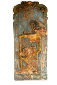 Wayang Panel Keris Board with Shadow Puppet Java