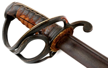 Interesting American Civil War US Dragoon Battle Sword, Museum or Collection Numbers on the Hilt.