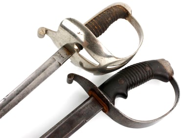 Lot of 2 Antique 19th C. German Swords, Both Well Marked, One Dated 1891.
