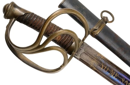 Very Fine French Revolution to Napoleonic era Cuirassier Officer's PALASCHE Sword, Fabulous Blued &