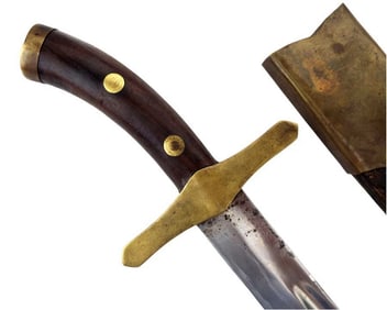Interesting Antique Polish or Hungarian KARABELA Style Sword with Very Strong Blade & Brass Mounts.