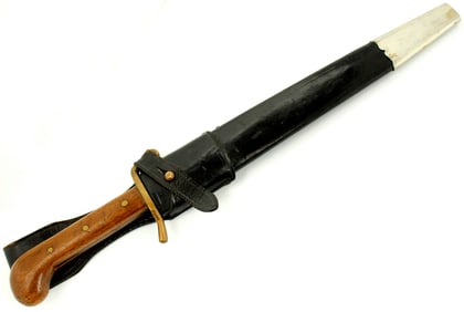 Highly Uncommon Antique 19th C. Large Survival Bowie Knife with Vicious Serrated Saw Edge and Sharp