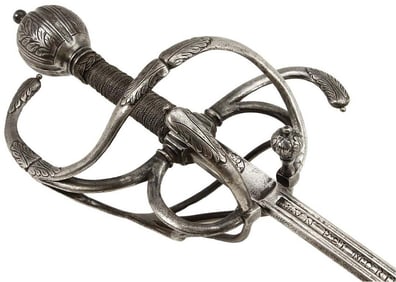 Outstanding 17th C. Italian Nobleman's Swept-hilt Rapier by ''FEDERICO PICININO'' Actually Better