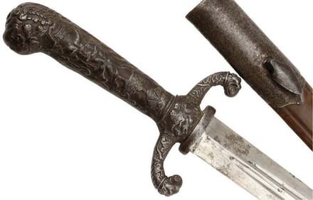Wonderful Antique French or Italian Aristocrat's Hunting Sword, Executed in 16th Century Style, with