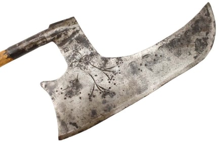 Massive 15th-16th C. Russian or Croatian BERDYCH Executioners Axe of Awesome & Rare Form. Almost