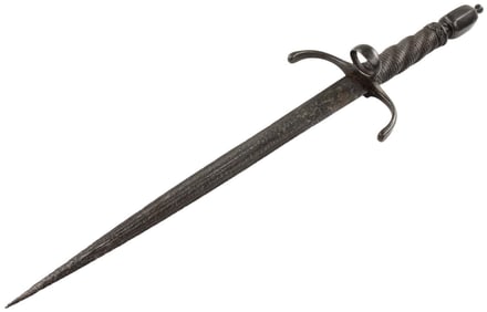 Unique 16th-17th C. German or English Knight's Left Hand Dagger, Originally Built with Same Period