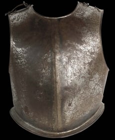 Antique French English or German Body Armor Cuirass Front Plate, Probably 18th-19th C. Possibly