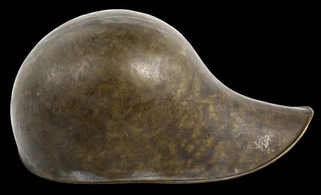 Antique Victorian era Archers SALLET Helmet of Medieval era Style. Gilt Interior, Nice Display