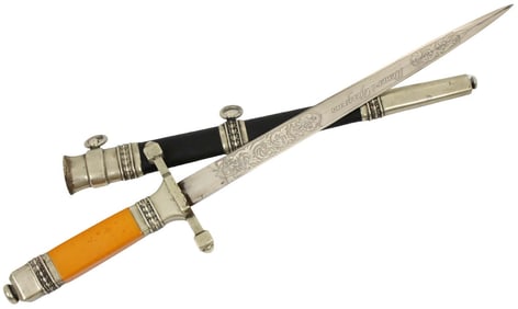 WW I - WW II Polish Army or Navy Officer's Dirk Dagger ''HONOR & FATHERLAND''.