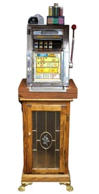 Vintage Mills Four Reel Special 5 Cents Slot Machine Overland Casino