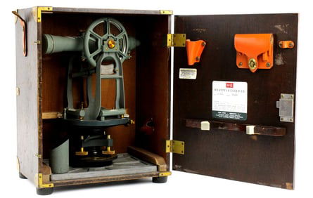 Vintage KEUFFEL & ESSER PARAGON TRANSIT IN ORIGINAL WOOD BOX