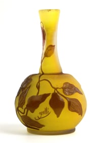 Art Nouveau Emile Galle Cameo Glass Vase