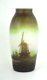 Stunning D'ARGENTAL FRENCH Cameo Glass Vase c.1910