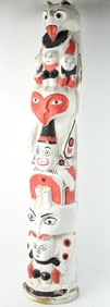 UNIDENTIFIED TLINGIT ARTIST POSSIBLY KLUKWAN ALASKA TOTEM POLE