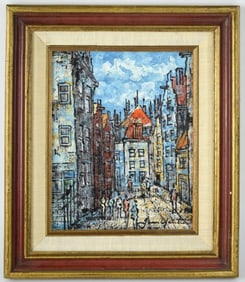 French Jean Hubert Gautier Oil On Canvas Painting