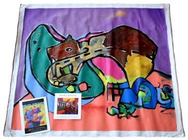 Russian Dmitry Strizhov Oil On Canvas Abstract Painting