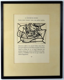Pablo Picasso Le Chef-d'Oeuvre Inconnu Original Woodcut