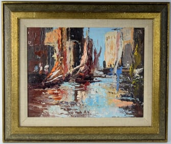 American Texas Artist Kelly Pruitt Oil On Canvas Painting