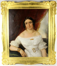 American School Portrait Of Woman With Jewelry