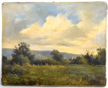 Austrian Alois Schonn Oil On Canvas Landscape Painting