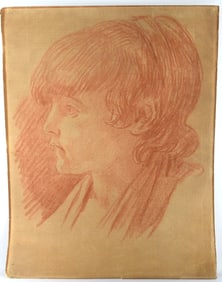 French Jean-Baptiste Greuze Pencil Drawing