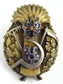 Imperial Russia badge of correspondents of the Department of Rural Economics