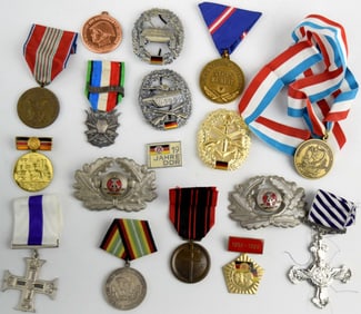 Lot with mostly DDR (East German) military/ police/ civil awards