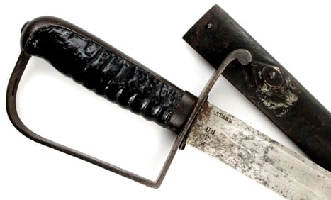 Scarce 1818 Model US NCO Sergeant's Sword by Nathan Starr with its Original Metal Scabbard and Well