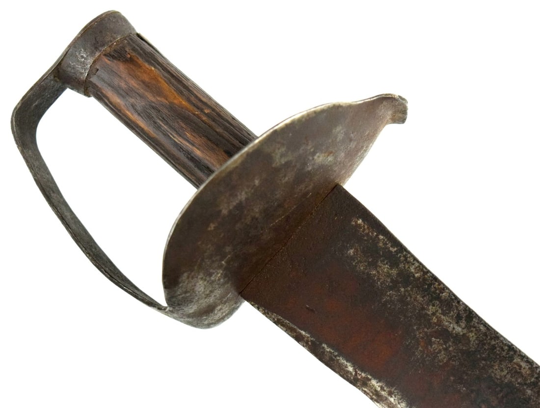Rare 18th C. American Revolution Navy Cutlass Naval Sword with Broad Blade and Strong Iron Mounts. (1 of 20)