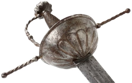 Very Good and Rare 17th C. Portuguese Portugal Rapier Sword by German Maker H. KNECHT in Solingen.