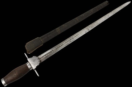 Rare 1678-1724 German Saxon Fine Nobleman's Dagger ''VIVAT ERNST LUDWIG'', with Original Leather