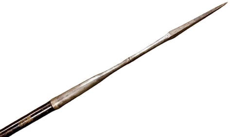 Impressive Chinese Warrior's or Palace Guard's Large Lance Spear Polearm with Very Strong Spiked