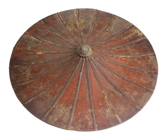 Very Good Antique MeiJi era Japanese Samurai Lacquered Metal JINGASA Helmet Hat.