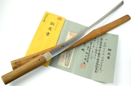 Antique Japanese Wakizashi Sword with With NBTHK Tokubetsu Kicho certification ~ Yoshimichi