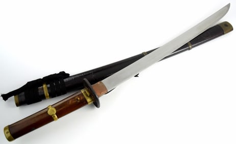 Signed Circa 1558 HIROMITSU SAKU, Kai Province 15 Points Smith Japanese Samurai WAKIZASHI Sword