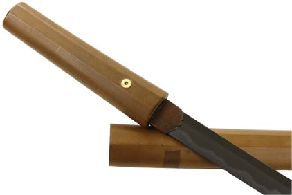 Very Good KOTO era Japanese Samurai WAKIZASHI Sword with Fine Hamon Temper Line & Graining, Mount