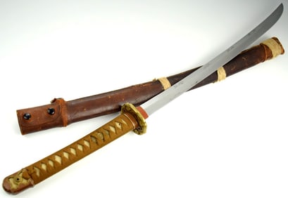 Koto katana, originally a long and rare nagamaki pole-arm, shortened and repurposed as a sword