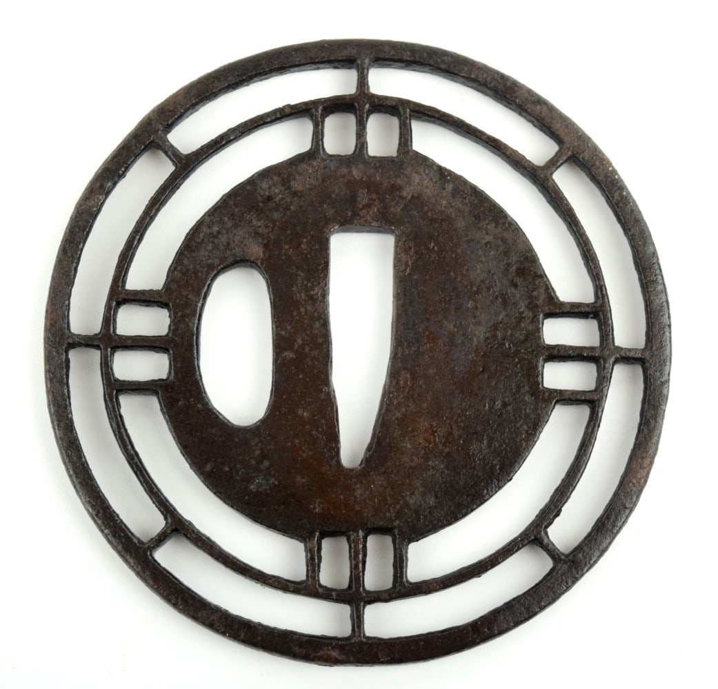 Antique Japanese TSUBA, a Samurai Sword / Dagger Guard. (1 of 3)