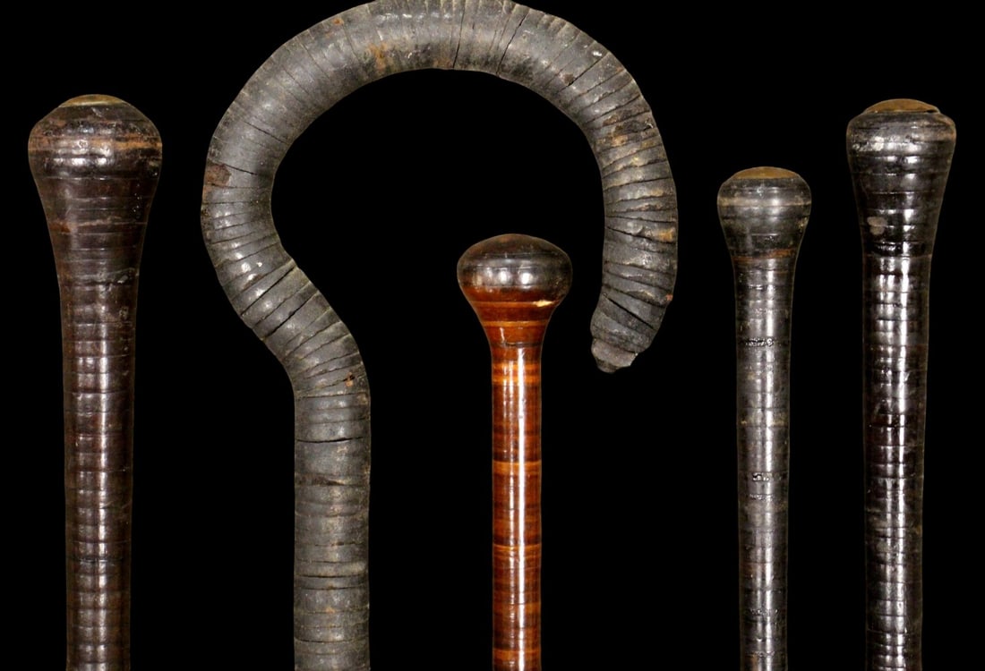 Collector Lot of 5 Various Antique Walking Canes Sticks (1 of 11)