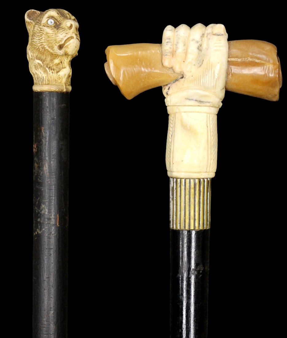 Two Antique Canes Walking Sticks (1 of 11)
