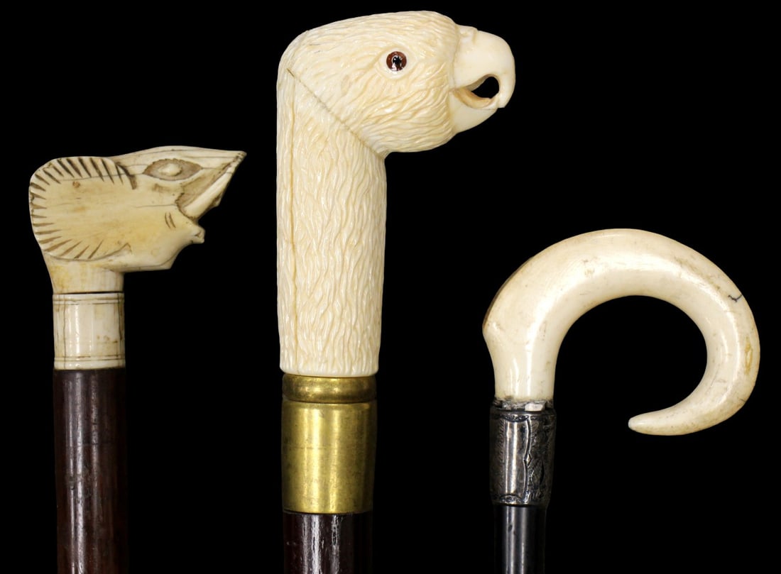 Lot of Three Vintage Canes Walking Sticks (1 of 18)