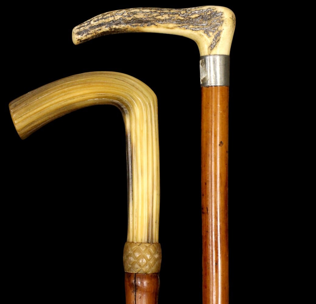 Two Antique Walking Canes Sticks (1 of 9)