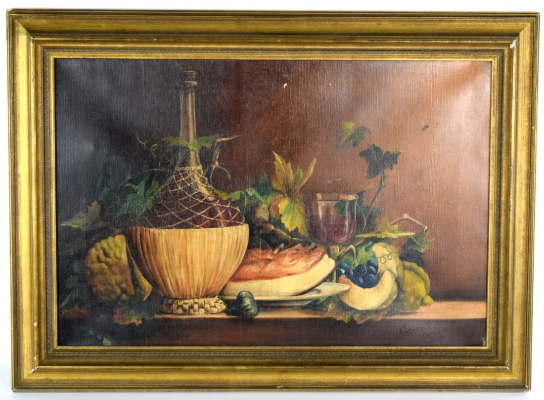 American School Antique Still Life Oil Painting (1 of 9)