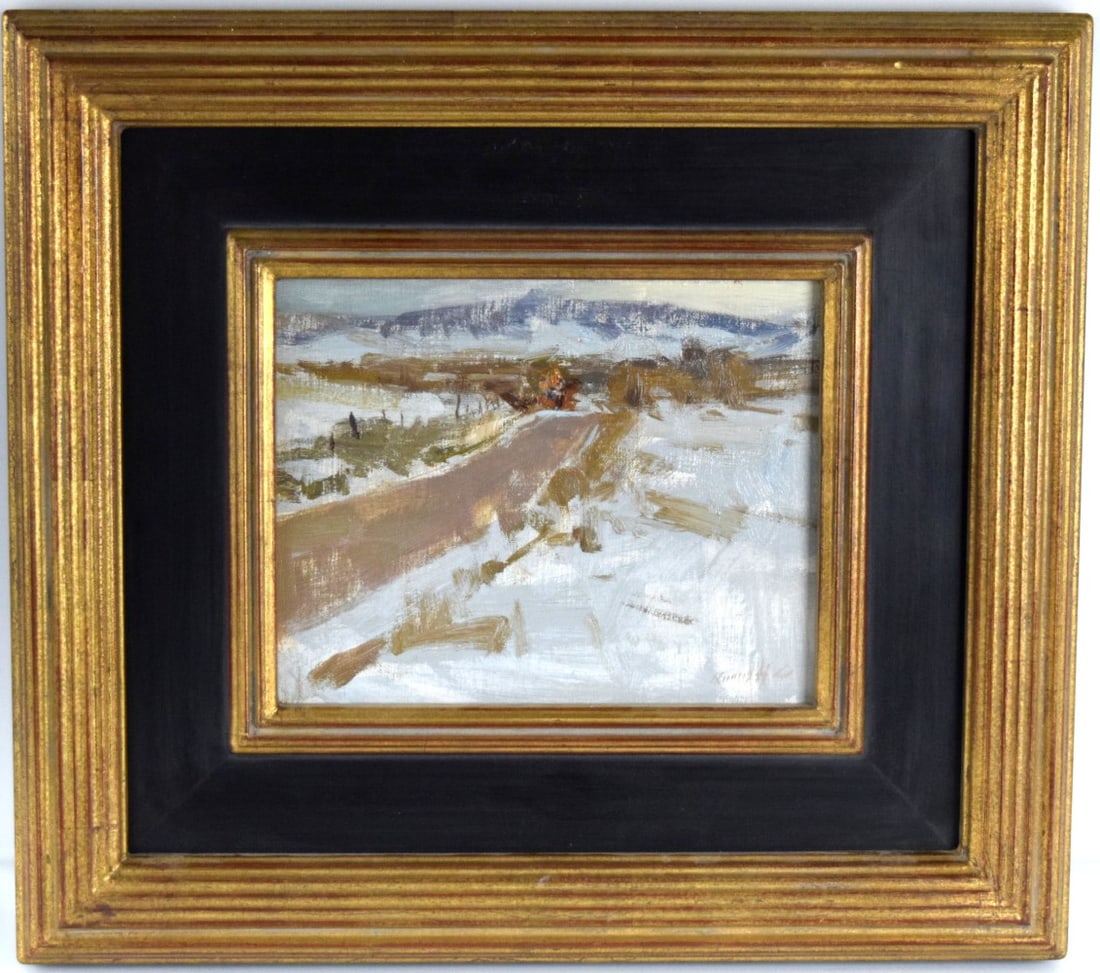 American Quang Ho Back Road Wyoming Oil Painting (1 of 7)