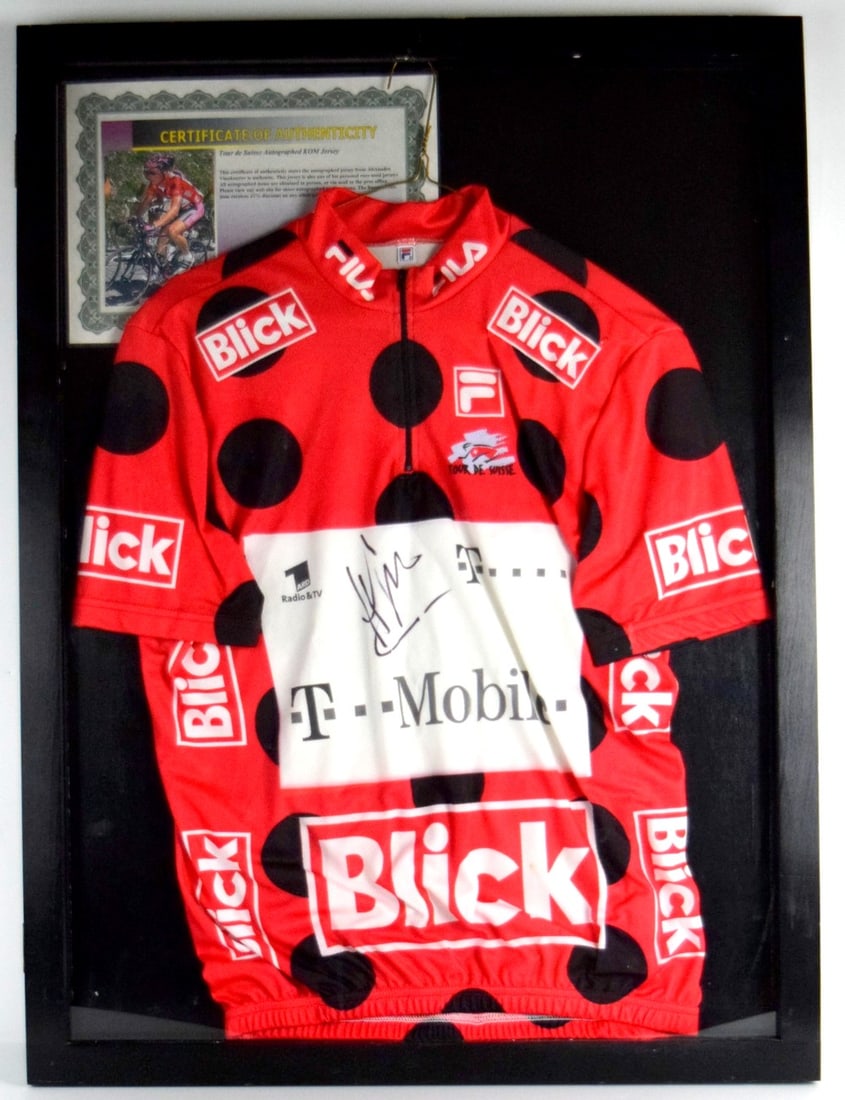 Alexandre Vinokourov Tour de Suisse Signed Race Used Jersey With COA (1 of 9)