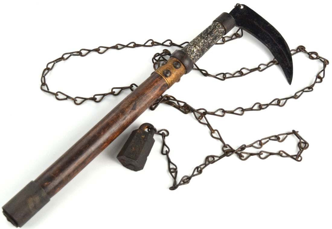 Edo Period Japnese Kusarigama Chain-Linked Kama (1 of 13)