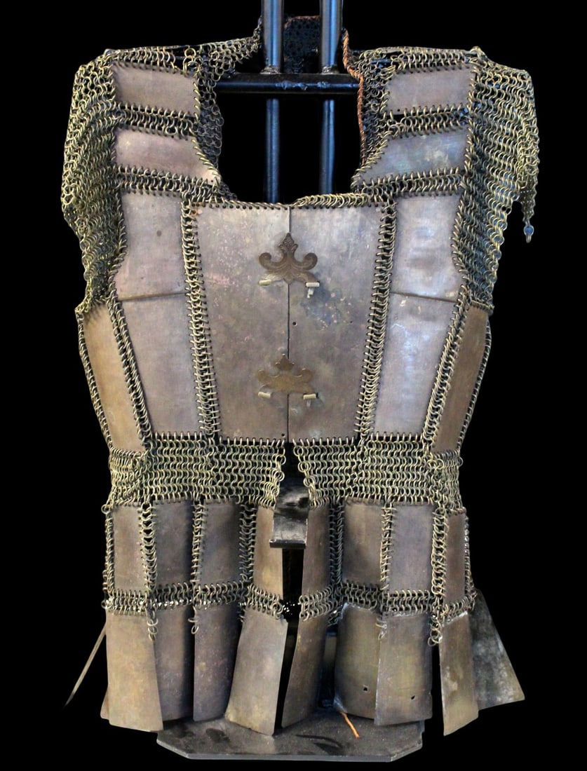 Rare Antique Filipino Moro Plate-and-Mail Cuirass Armor kurab-a-kulang (1 of 16)