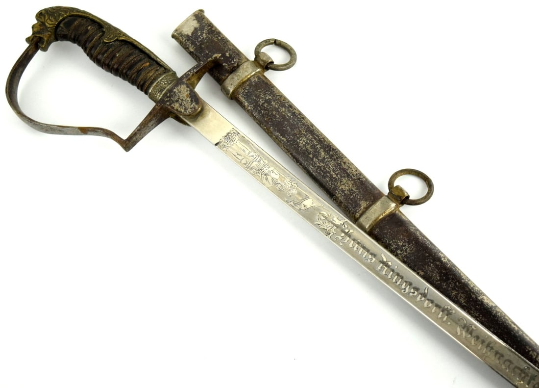 Imperial German Presentation 19th Century Officers Sword, Named (1 of 20)