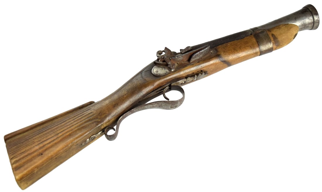 19th C. Antique Mexican Percussion Carabine Rifle with Blunderbuss Barrel (1 of 14)