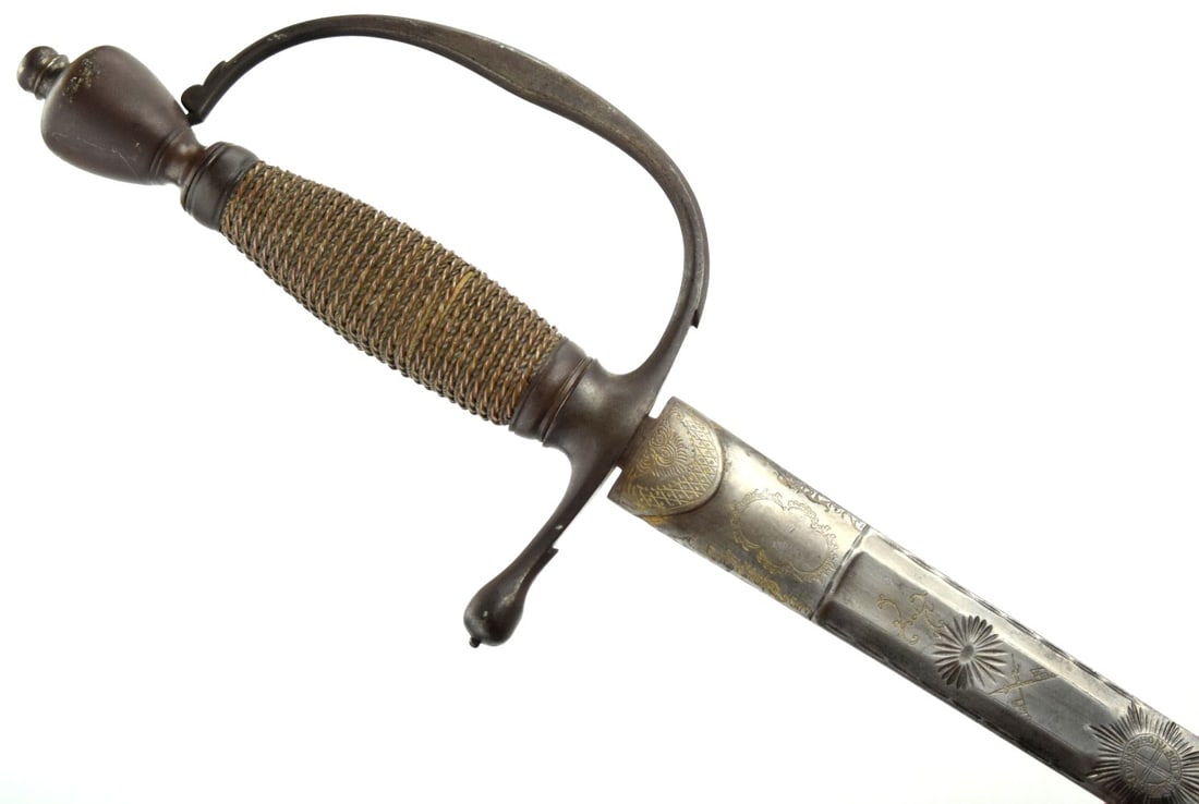 Late 18th - early 19th Century British Officerâ??s Spadroon Sword ~ Extremely Rare Blade. (1 of 20)